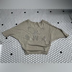 G carling batwing sweater with embellished butterfly size small